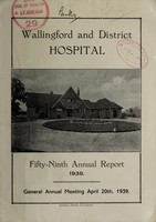 view Annual report : 1938 / Wallingford and District Hospital.