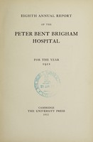 view Annual report of the Peter Bent Brigham Hospital : 1921.