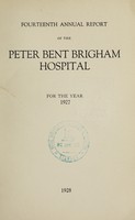 view Annual report of the Peter Bent Brigham Hospital : 1927.