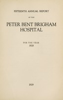 view Annual report of the Peter Bent Brigham Hospital : 1928.