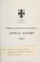 view Annual report of the Sarawak Government Medical Department.