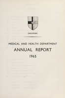 view Annual report of the Sarawak Government Medical Department.