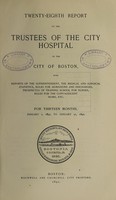 view Report of the trustees of the City Hospital, Boston : 1891/92.