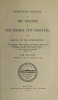 view Report of the trustees of the City Hospital, Boston : 1893/94.