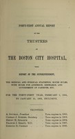 view Report of the trustees of the City Hospital, Boston : 1904/05.