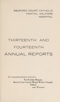 view Annual report : 1931/1932 / Besford Court Catholic Mental Welfare Hospital.