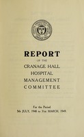 view Annual report of the Cranage Hall Hospital Management Committee : 1948-49.