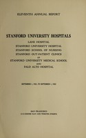 view Annual report : 1921-22 / Stanford University Hospitals.