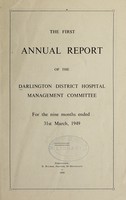 view Annual report of the Darlington District Hospital Management Committee : 1948/49.