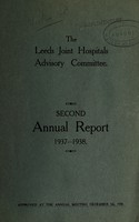 view Annual report : 1937/38 / Leeds Joint Hospitals Advisory Committee.