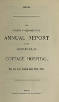 view Annual report of the Uckfield Cottage Hospital : 1927/28.