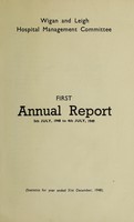 view Annual report  : 1948/49 / Wigan and Leigh Hospital Management Committee.