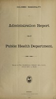 view Administration report / Public Health Department, Colombo Municipality.