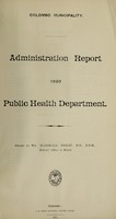 view Administration report / Public Health Department, Colombo Municipality.