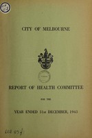 view Health Committee's report / City of Melbourne.