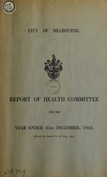 view Health Committee's report / City of Melbourne.