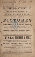 view Sales catalogue: Bonham & Sons