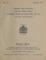 view Sales catalogue 524: Maggs Bros