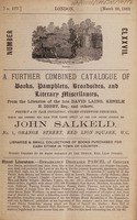 view Sales catalogue: Salkeld