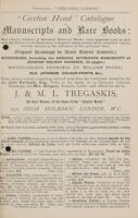 view Sales catalogue 456: Tregaskis