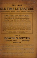 view Sales catalogue: Bowes & Bowes