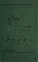 view Sales catalogue: Bowes & Bowes