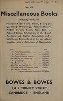 view Sales catalogue: Bowes & Bowes