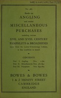 view Sales catalogue: Bowes & Bowes