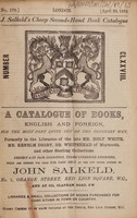 view Sales catalogue: Salkeld