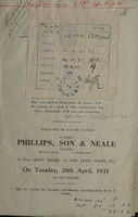 view Sales catalogue: Phillips, Son and Neale