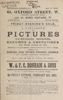 view Sales catalogue: Bonham & Sons