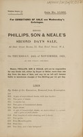 view Sales catalogue: Phillips, Son and Neale