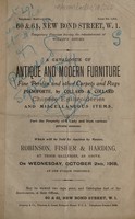 view Sales catalogue: Robinson Fisher and Co