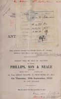 view Sales catalogue: Phillips, Son and Neale