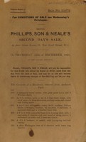 view Sales catalogue: Phillips, Son and Neale