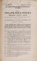 view Sales catalogue: Phillips, Son and Neale