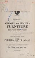 view Sales catalogue: Phillips, Son and Neale