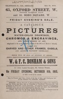 view Sales catalogue: Bonham & Sons