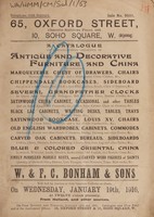 view Sales catalogue: Bonham & Sons