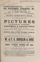 view Sales catalogue: Bonham & Sons