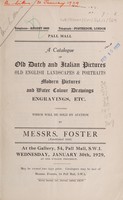 view Sales catalogue: Foster