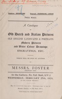 view Sales catalogue: Foster