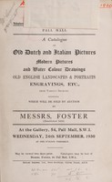 view Sales catalogue: Foster