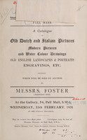 view Sales catalogue: Foster