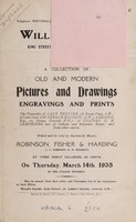 view Sales catalogue: Robinson Fisher and Co