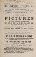 view Sales catalogue: Bonham & Sons