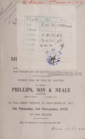 view Sales catalogue: Phillips, Son and Neale