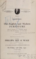 view Sales catalogue: Phillips, Son and Neale