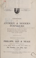 view Sales catalogue: Phillips, Son and Neale