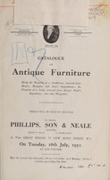 view Sales catalogue: Phillips, Son and Neale